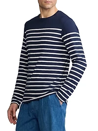 Striped Lisle Long-Sleeve T-Shirt