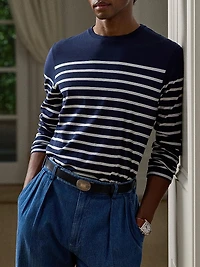 Striped Lisle Long-Sleeve T-Shirt