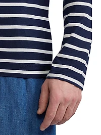 Striped Lisle Long-Sleeve T-Shirt