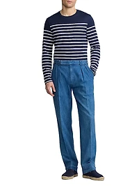 Striped Lisle Long-Sleeve T-Shirt