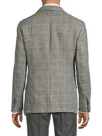 Kent Hand-Tailored Plaid Linen Jacket