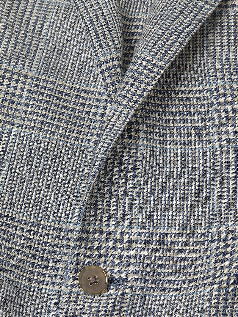 Kent Hand-Tailored Plaid Linen Jacket