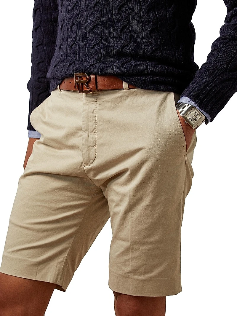 Hand-Tailored Slim Stretch Chino Shorts