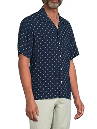Geometric-Print Camp Shirt