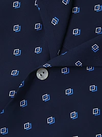 Geometric-Print Camp Shirt