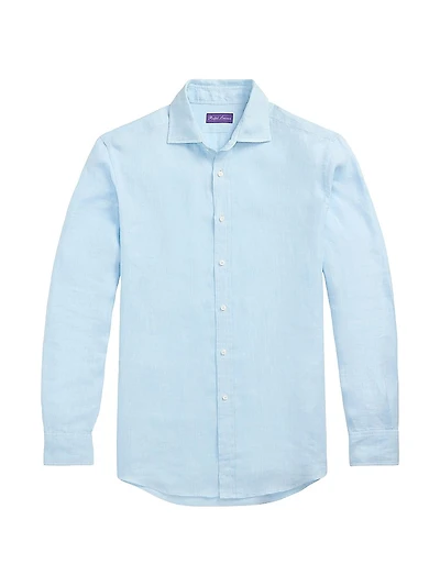 Basket-Weave Linen Shirt