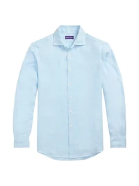 Basket-Weave Linen Shirt