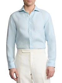 Basket-Weave Linen Shirt