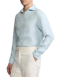 Basket-Weave Linen Shirt