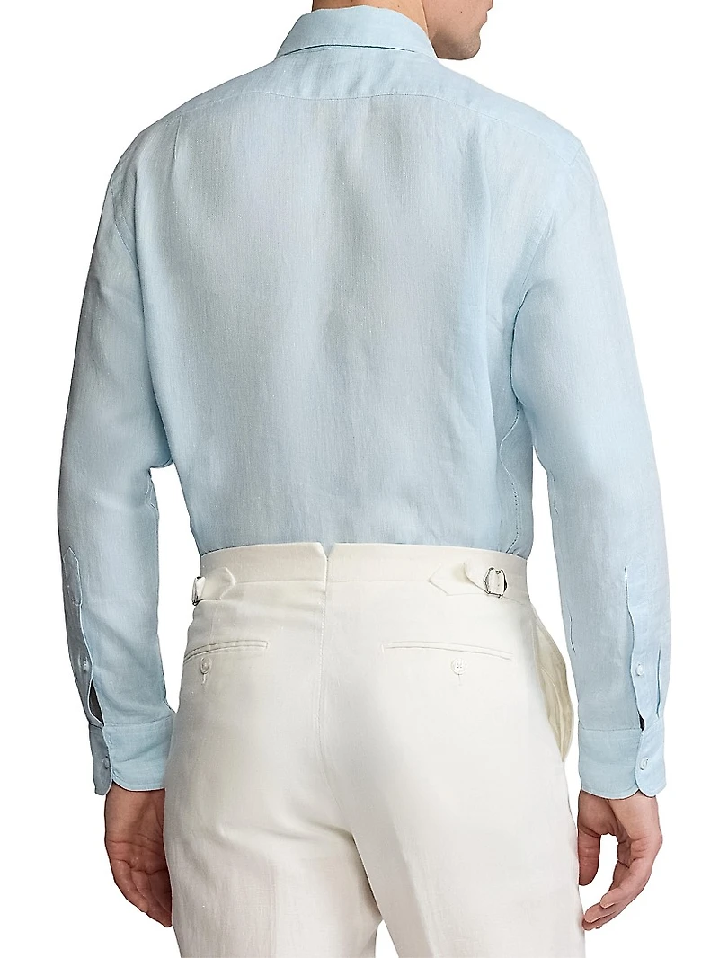 Basket-Weave Linen Shirt