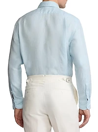 Basket-Weave Linen Shirt