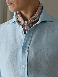 Basket-Weave Linen Shirt