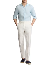 Basket-Weave Linen Shirt