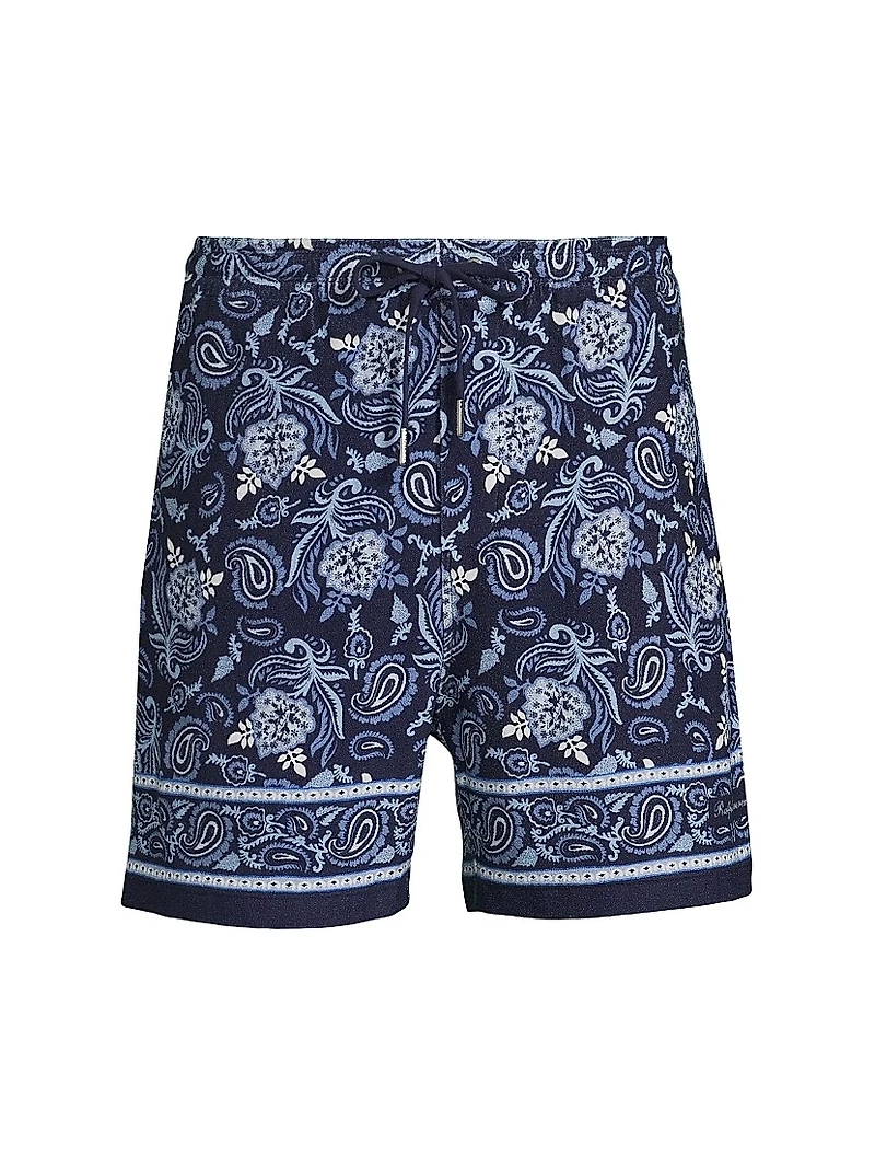5.5'' Paisley-Print Terry Shorts