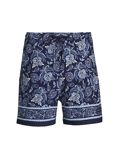 5.5'' Paisley-Print Terry Shorts
