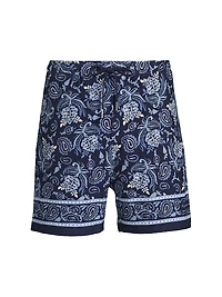 5.5'' Paisley-Print Terry Shorts