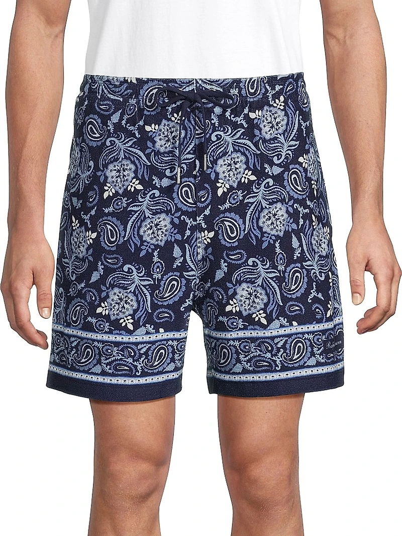 5.5'' Paisley-Print Terry Shorts