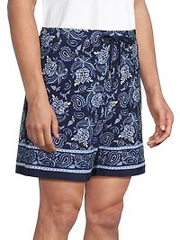 5.5'' Paisley-Print Terry Shorts