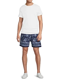 5.5'' Paisley-Print Terry Shorts