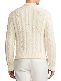Cable-Knit Cotton-Blend Sweater