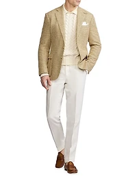 Cable-Knit Cotton-Blend Sweater