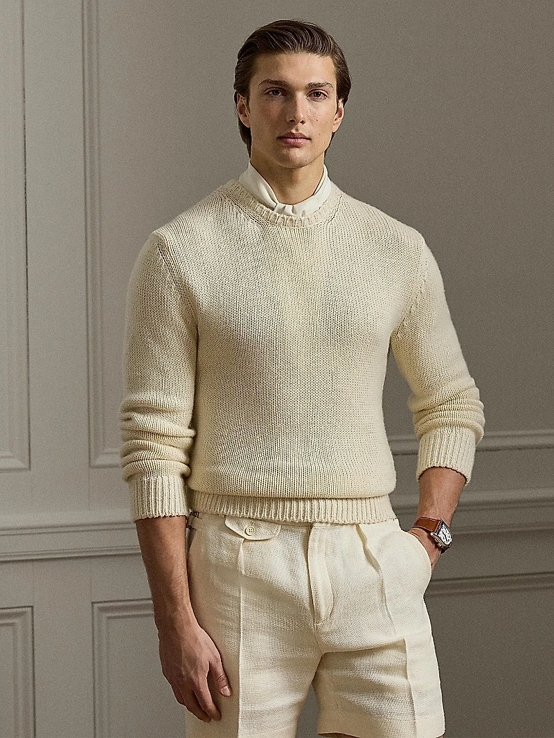 Cashmere-Blend Crewneck Sweater