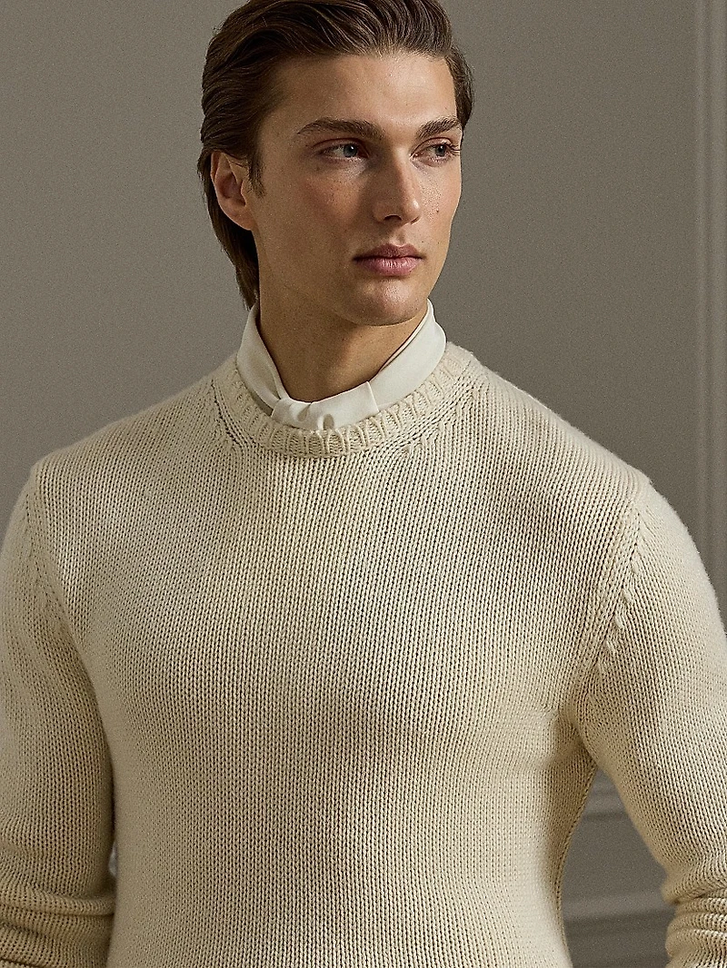 Cashmere-Blend Crewneck Sweater