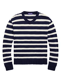 Striped Classic-Fit Cotton Crewneck Sweater