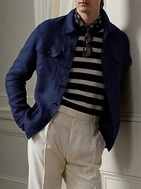 Striped Classic-Fit Cotton Crewneck Sweater