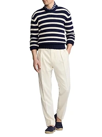 Striped Classic-Fit Cotton Crewneck Sweater