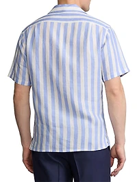 Striped Linen Camp Shirt