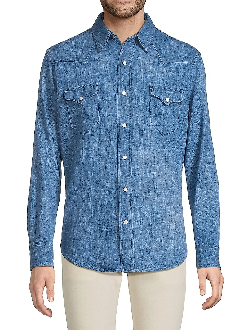 Western Cotton-Linen Shirt