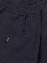 Hand-Tailored Pleated Silk-Linen Shorts