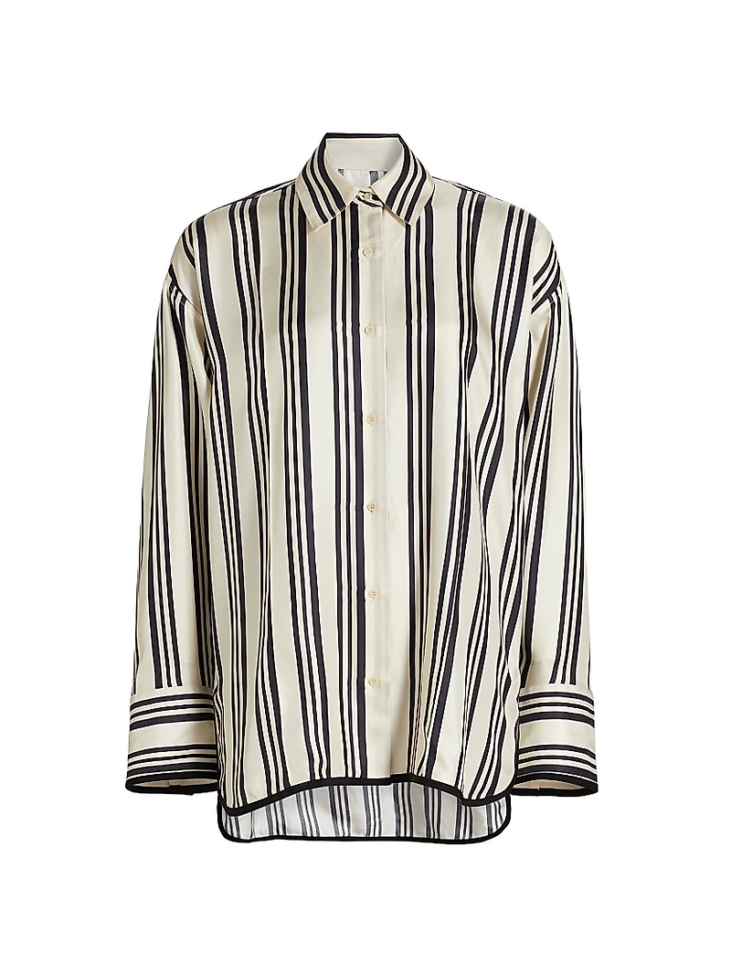 Vivi Stripe Silk Twill Shirt