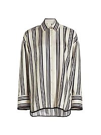 Vivi Stripe Silk Twill Shirt