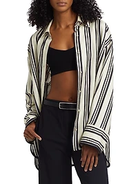 Vivi Stripe Silk Twill Shirt
