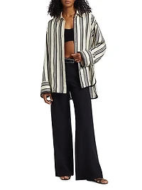 Vivi Stripe Silk Twill Shirt