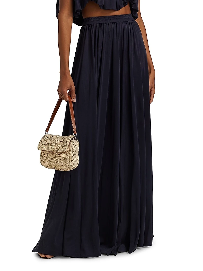 Serena Silk Jersey Maxi Skirt