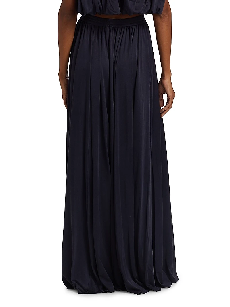 Serena Silk Jersey Maxi Skirt