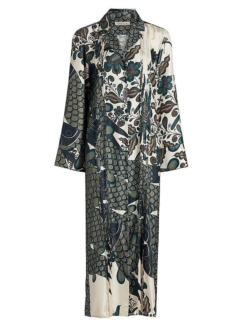 Ángel Santos Silk Twill Maxi Dress