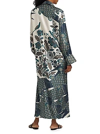 Ángel Santos Silk Twill Maxi Dress