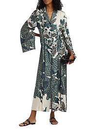 Ángel Santos Silk Twill Maxi Dress