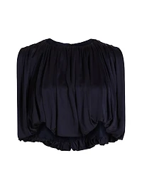 Serena Silk Jersey Crop Top