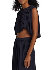 Serena Silk Jersey Crop Top