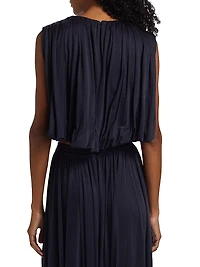 Serena Silk Jersey Crop Top