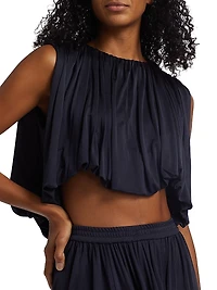 Serena Silk Jersey Crop Top