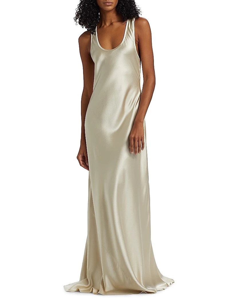 Margot Silk Bias Cut Maxi Dress