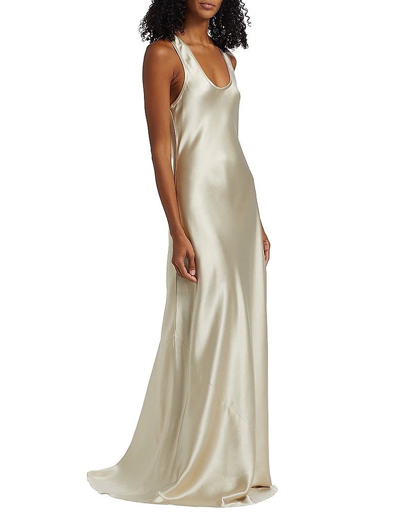 Margot Silk Bias Cut Maxi Dress