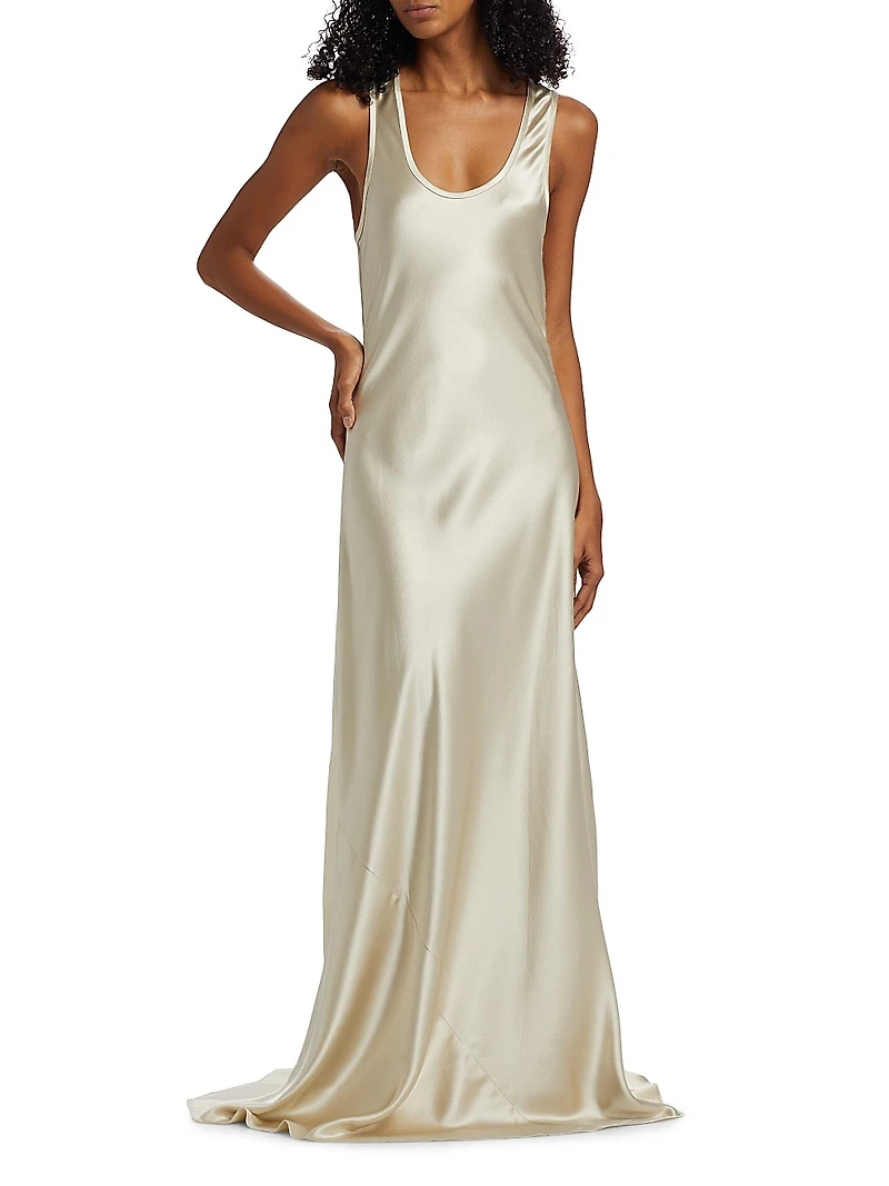 Margot Silk Bias Cut Maxi Dress