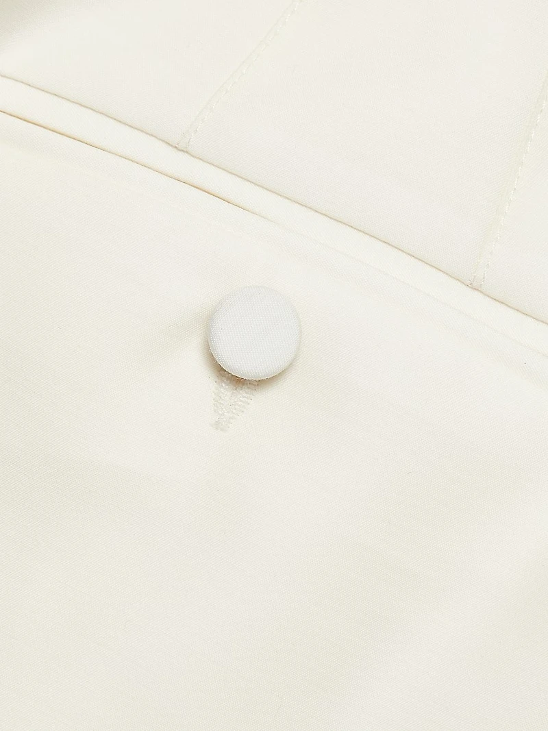 Pilar Silk & Wool Woven Faille High-Waisted Shorts